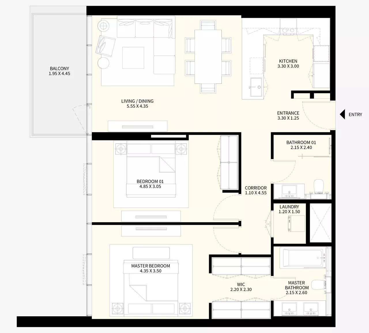 2 Bedroom Unit